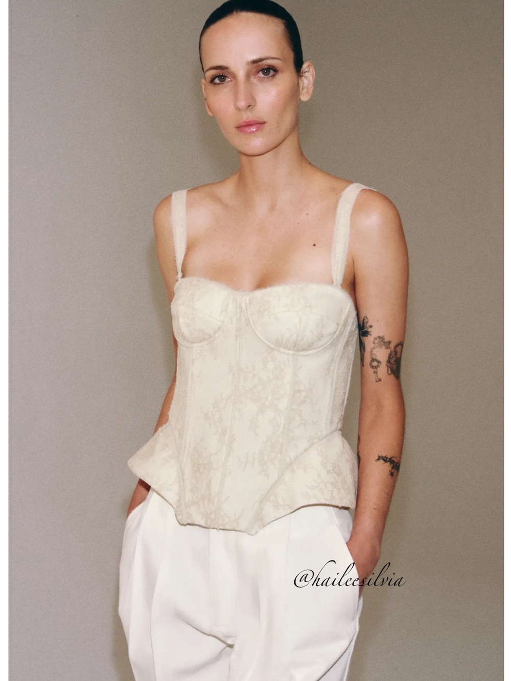 Zara ZW COLLECTION LACE CORSET TOP